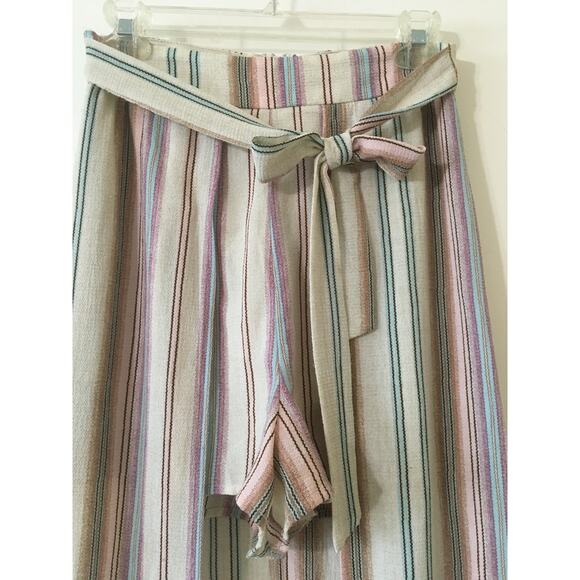 Party Split Maxi 10 Pastel Vertical Stripes Ties Front or Back Hidden Zipper - Picture 2 of 6